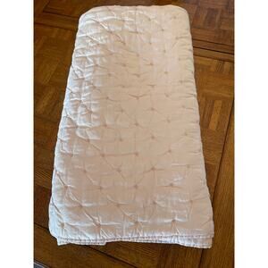 Pottery barn, teen cross stitch, quilt, pink